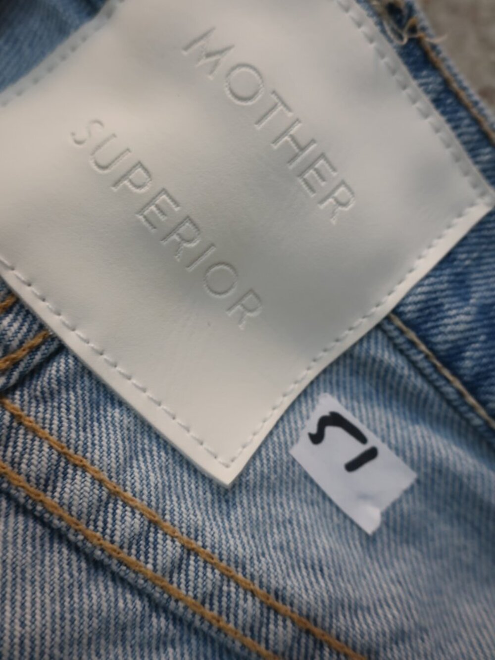 Womens MOTHER Superior Tied Up Maven Blue Jeans 26 - Picture 9 of 11